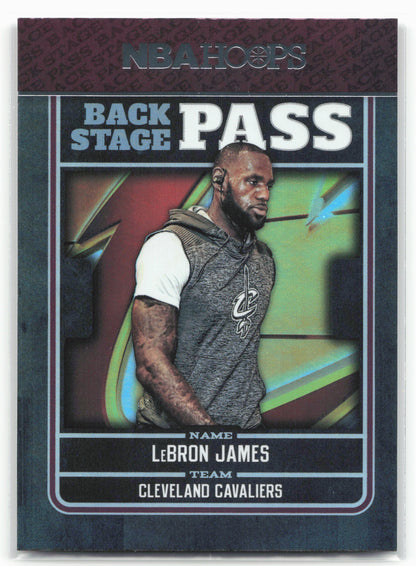 2017-18 Hoops #1 LeBron James Back Stage Pass