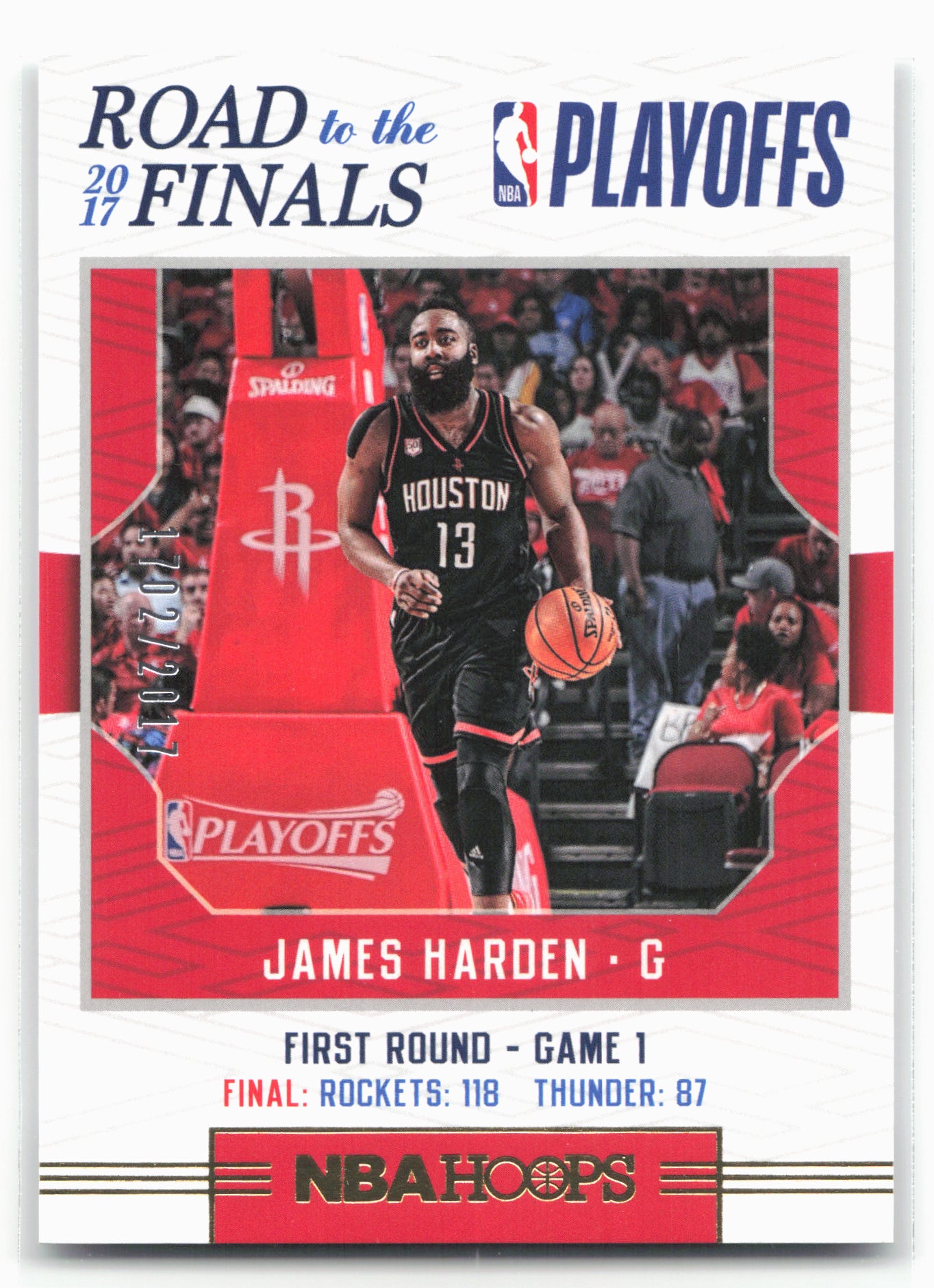 2017-18 Hoops #34 James Harden Road to the Finals #/2017