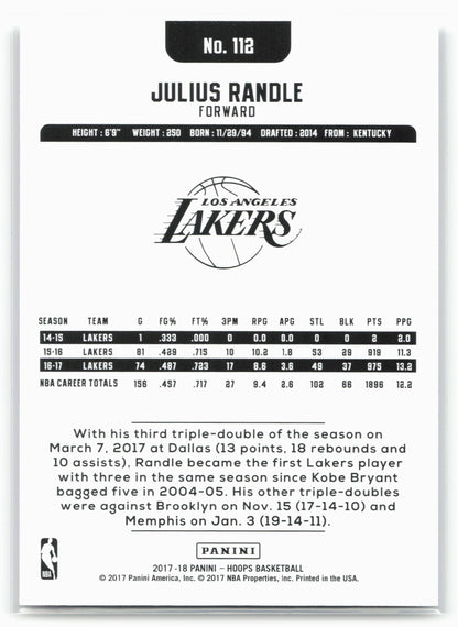 2017-18 Hoops #112 Julius Randle Silver #/199