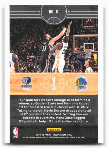 2017-18 Hoops #11 Kevin Durant / Marc Gasol Tip-Off