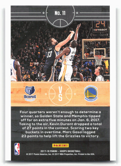 2017-18 Hoops #11 Kevin Durant / Marc Gasol Tip-Off