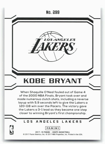 2017-18 Hoops #299 Kobe Bryant 21025