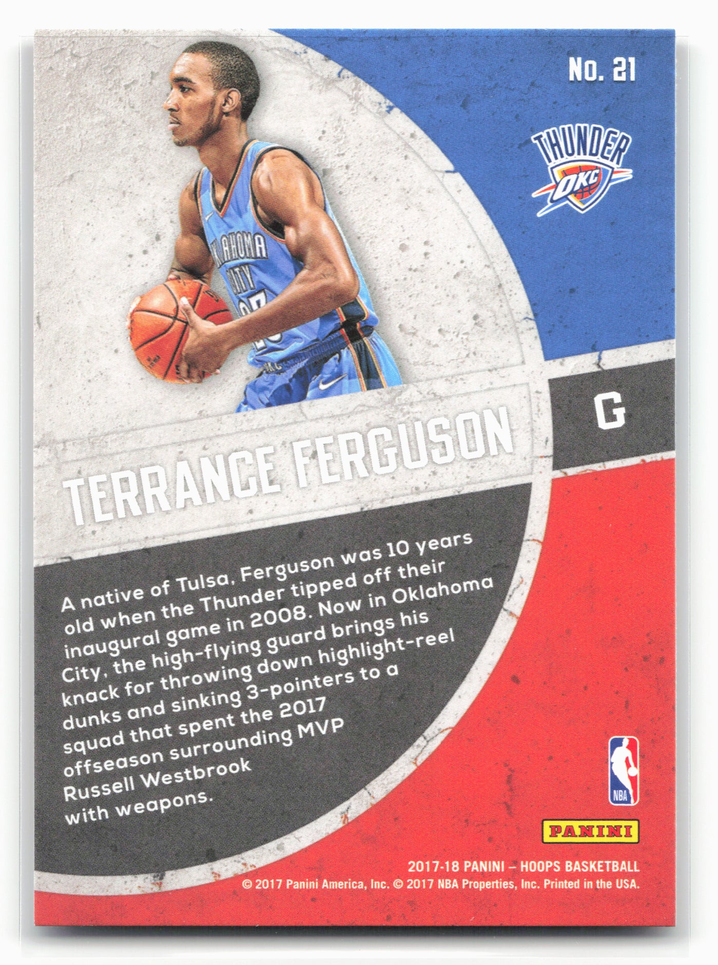 2017-18 Hoops #21 Terrance Ferguson We Got Next