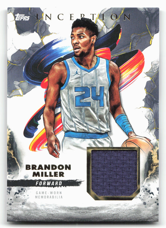 2024-25 Topps Inception #REC-BM Brandon Miller Relic Card