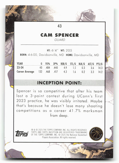 2024-25 Topps Inception #43 Cam Spencer Green