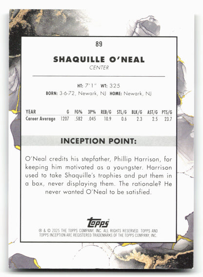 2024-25 Topps Inception #89 Shaquille O'Neal Pink /99