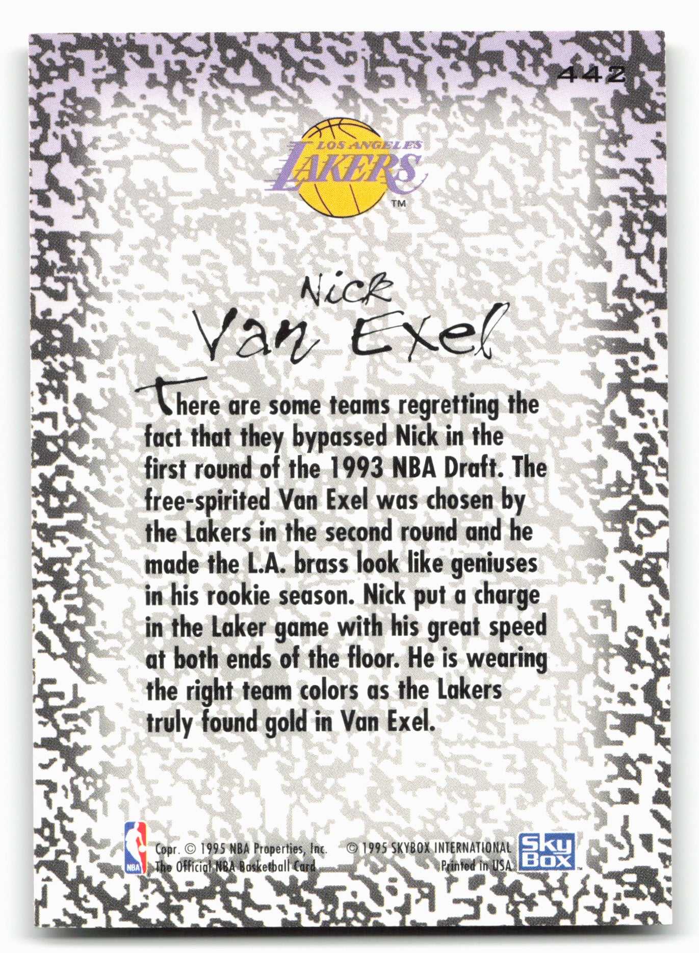 1994-95 Hoops #442 Nick Van Exel