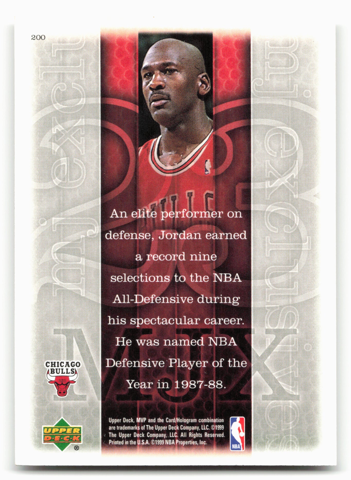 1999-00 Upper Deck MVP #200 Michael Jordan