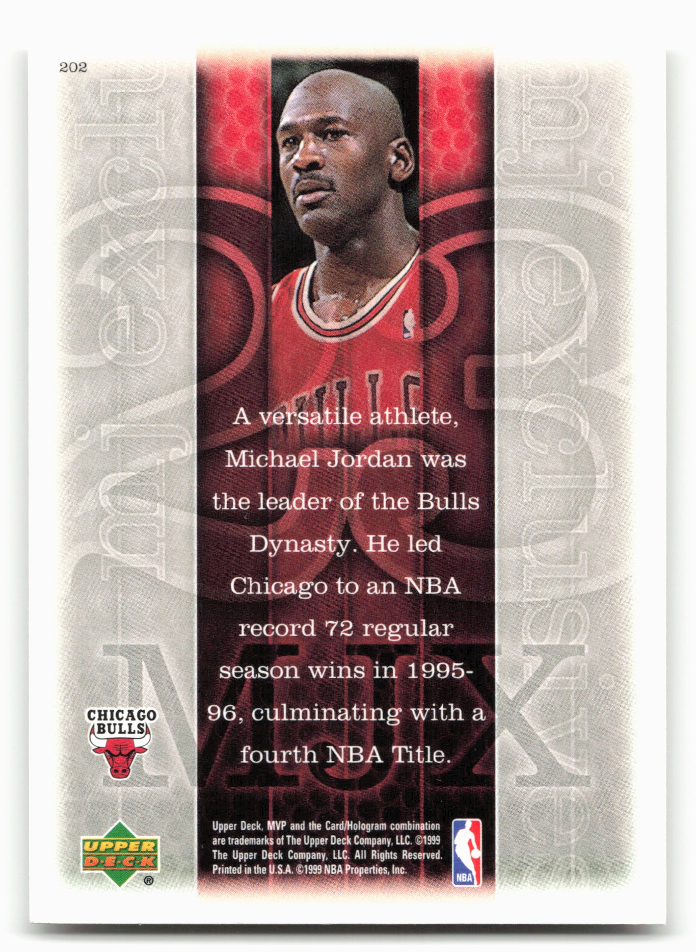 1999-00 Upper Deck MVP #202 Michael Jordan