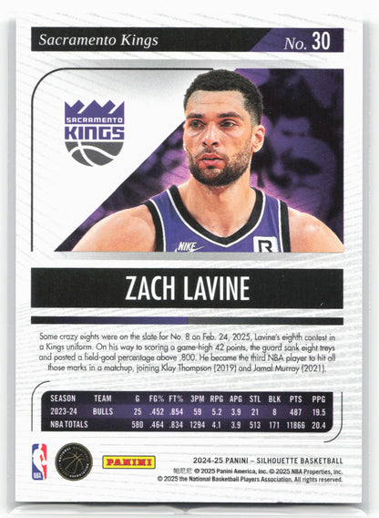 2024-25 Panini Silhouette Zach Lavine #30 Blue 12/99