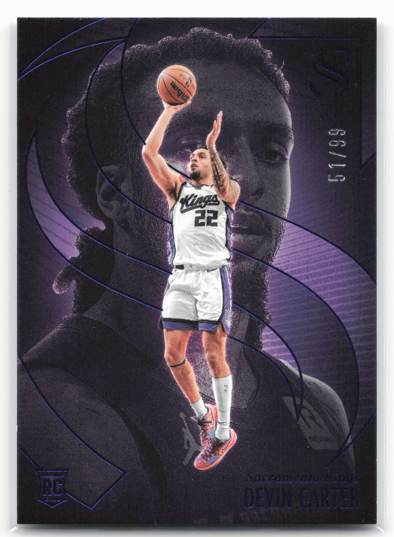 2024-25 Panini Silhouette Devin Carter #87 Blue /99