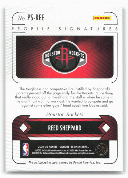 2024-25 Panini Silhouette Reed Sheppard #PS-REE Cracked Ice /25