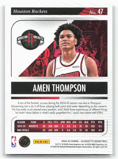 2024-25 Panini Silhouette Amen Thompson #47