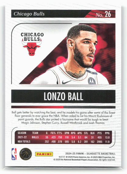 2024-25 Panini Silhouette Lonzo Ball #26