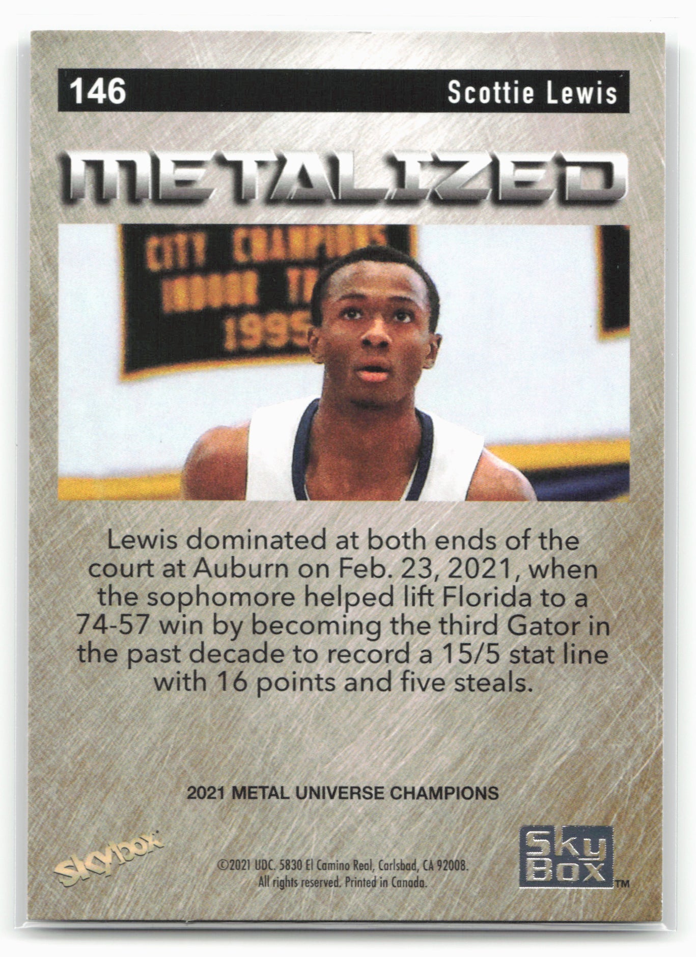 2021 SkyBox Metal Universe Champions #146 Scottie Lewis