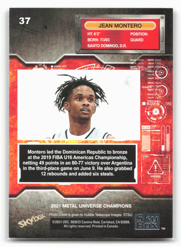 
2021 SkyBox Metal Universe Champions #37 Jean Montero