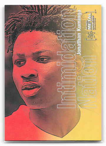 
2021 SkyBox Metal Universe Champions #IN-31 Jonathan Kuminga Intimidation Nation