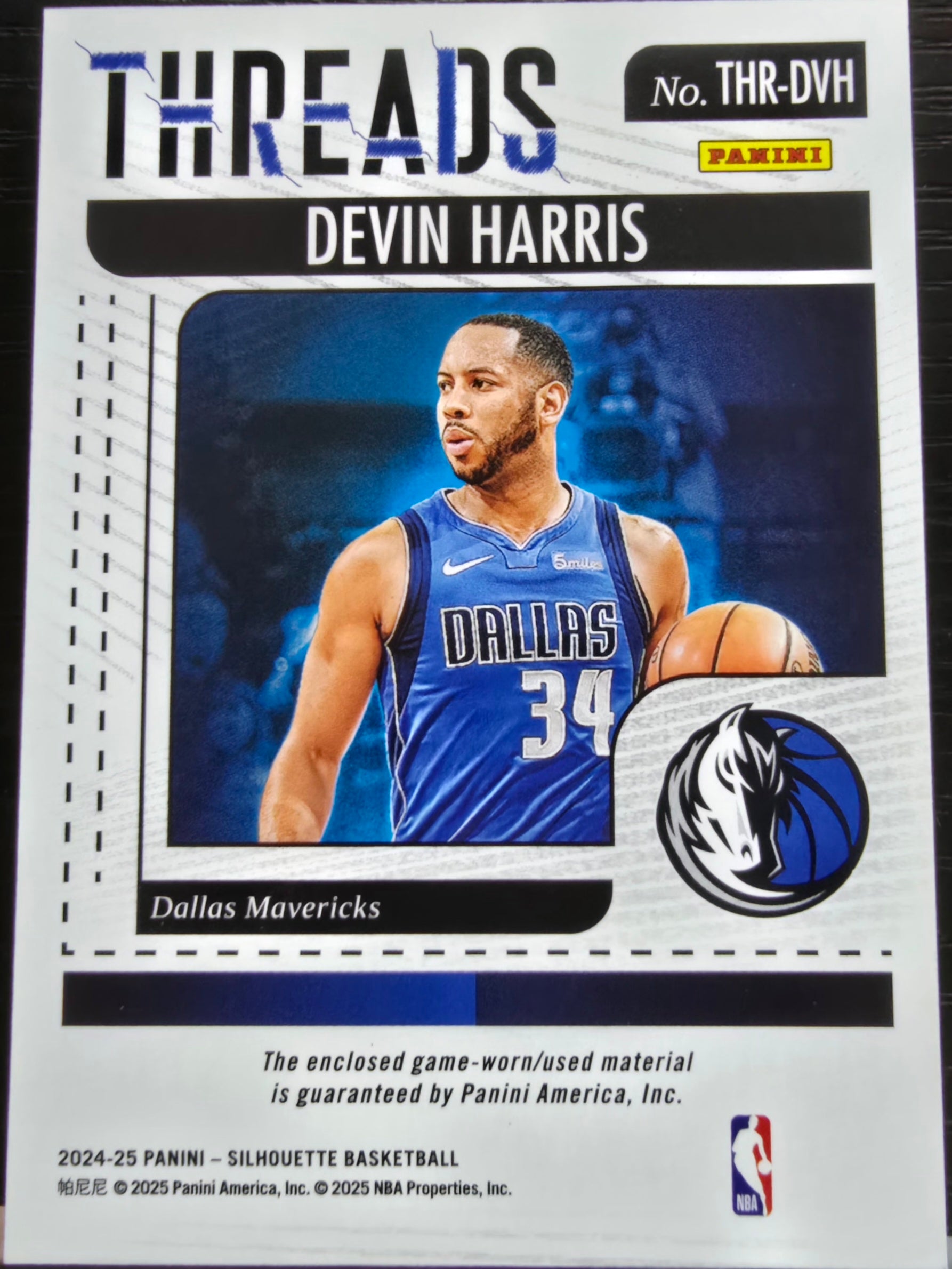 2024-25 Panini Silhouette Devin Harris #THR-DVH Threads