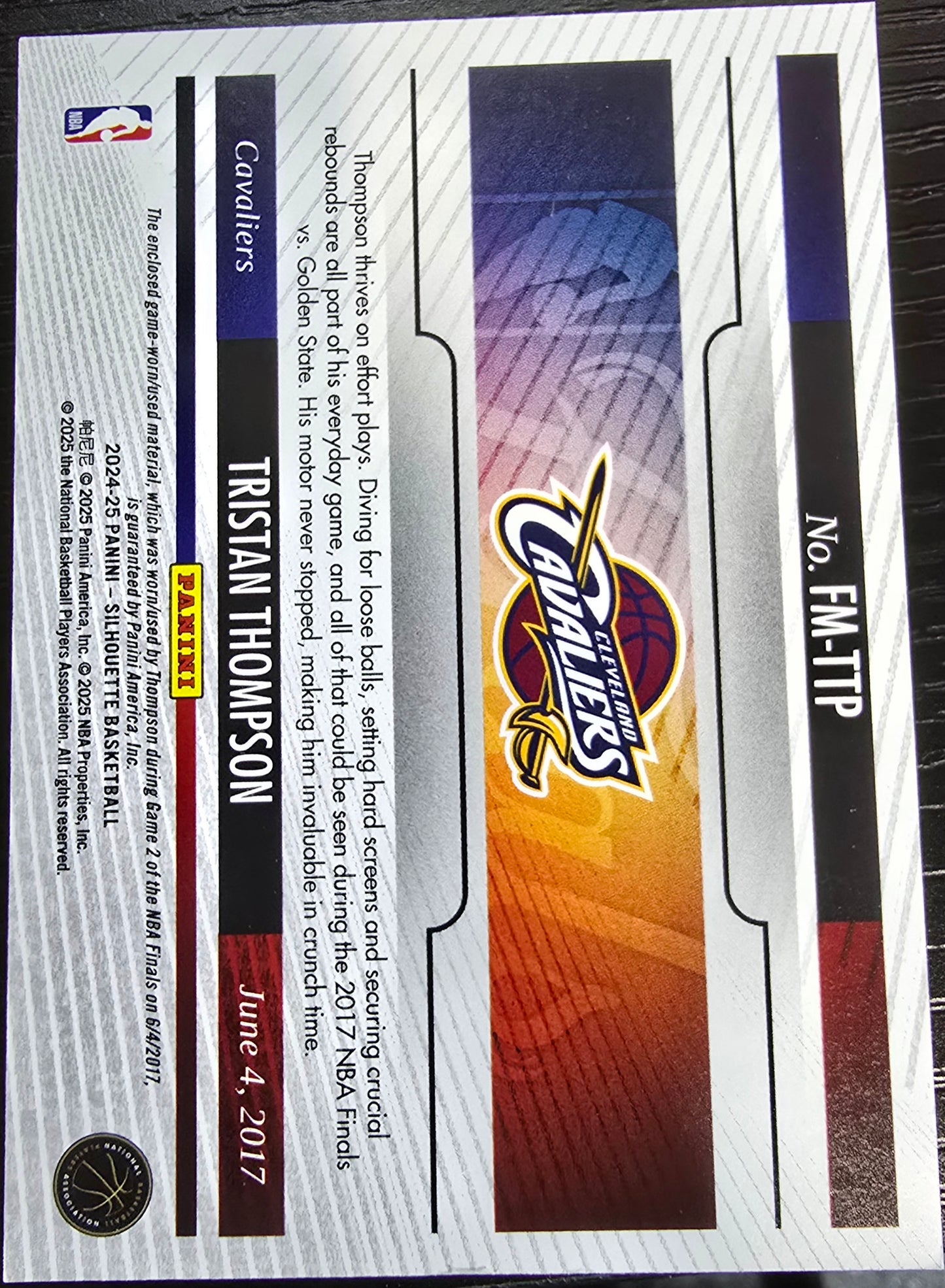 2024-25 Panini Silhouette Tristan Thompson #FM-TTP Finals