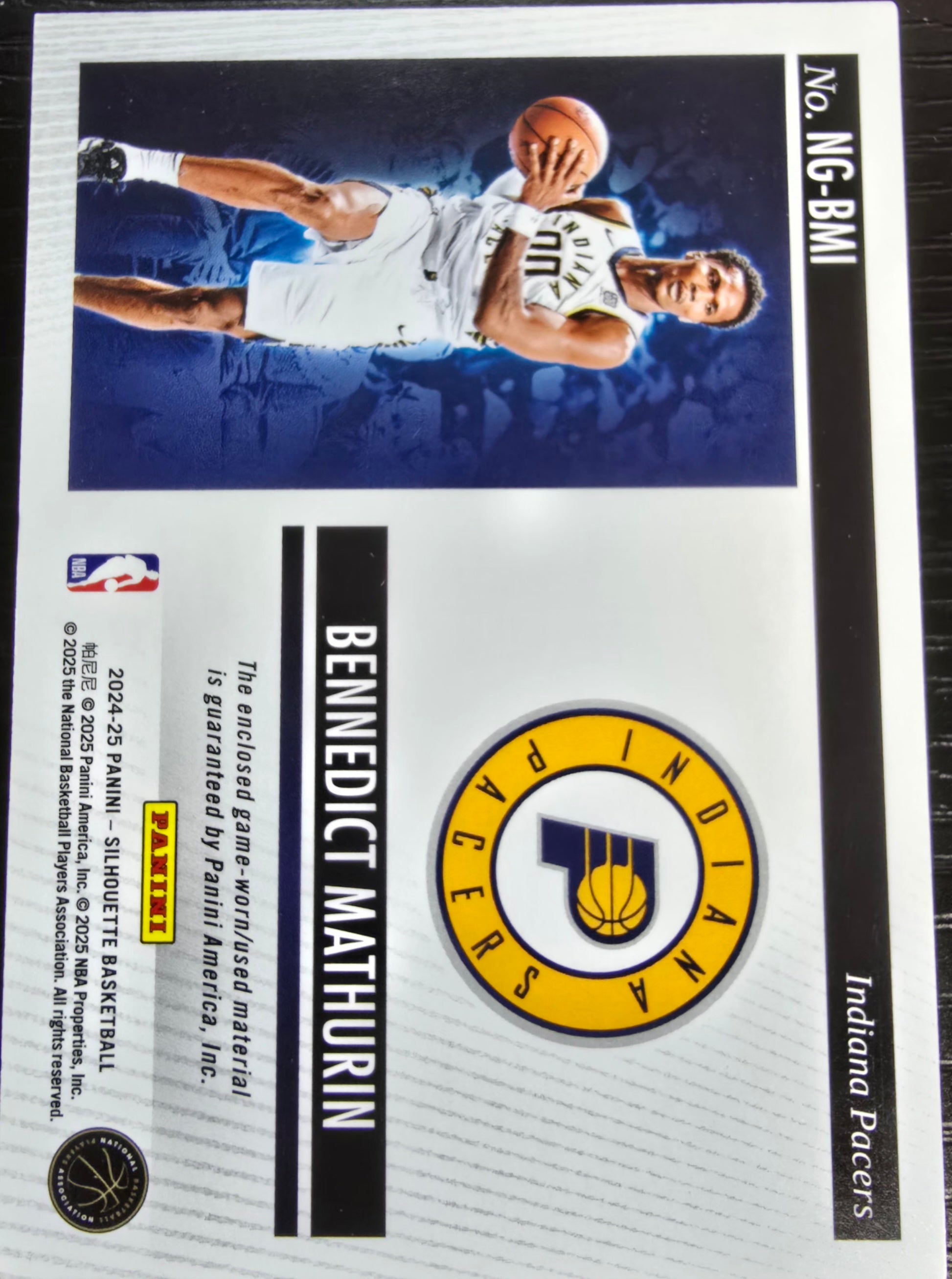 2024-25 Panini Silhouette Bennedict Mathurin #NG-BMI Bronze /99