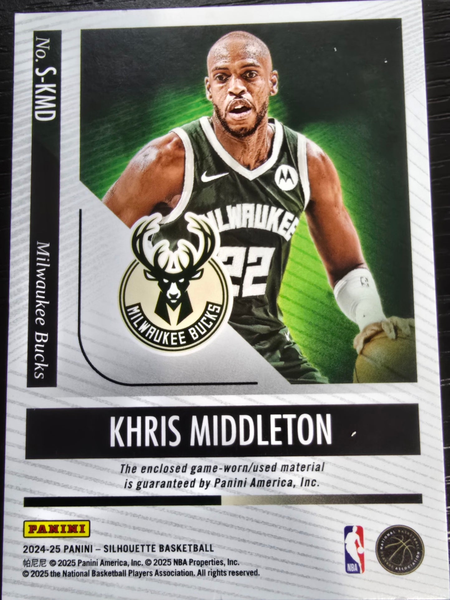 2024-25 Panini Silhouette Khris Middleton #S-KMD Bronze 25/49