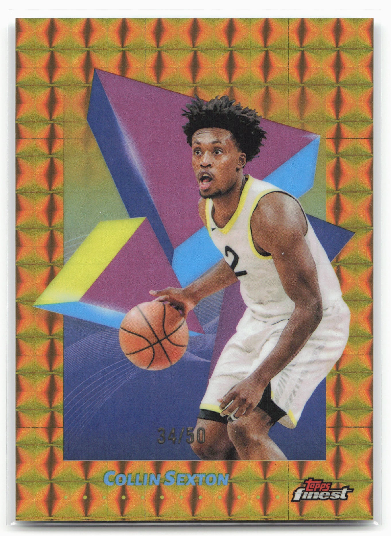 2024-25 Finest #93 Collin Sexton Gold Geometric Refractor #/50