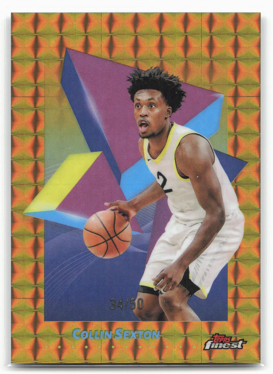 2024-25 Finest #93 Collin Sexton Gold Geometric Refractor #/50