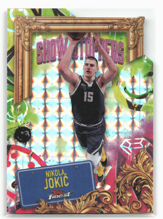 2024-25 Finest #S-1 Nikola Jokić Showstoppers Geometric Refractor