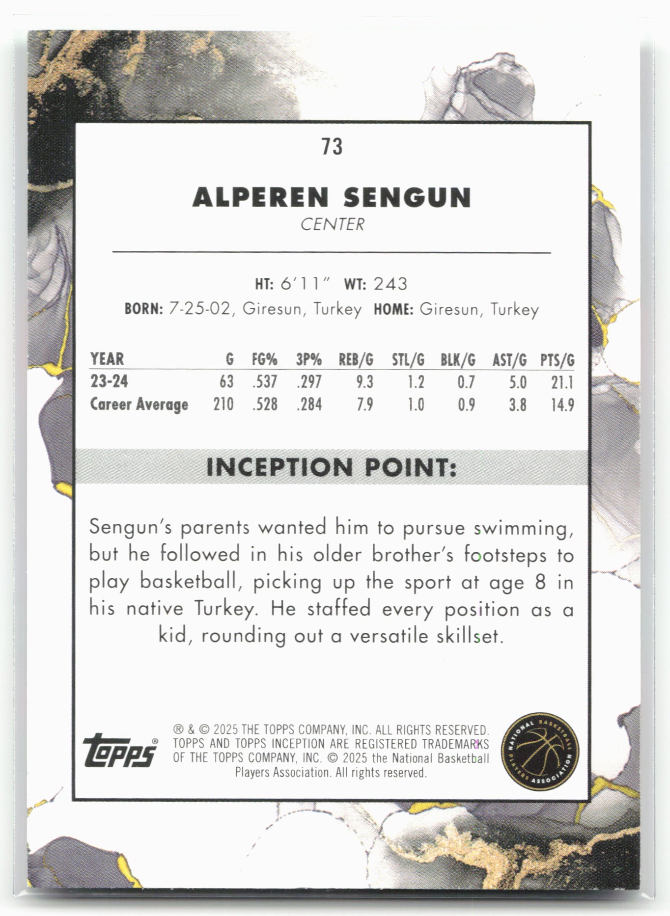 2024-25 Topps Inception #73 Alperen Sengun Green
