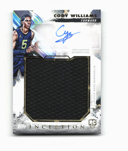 2024-25 Topps Inception #RJR-CW Cody Williams Rookie Relic
