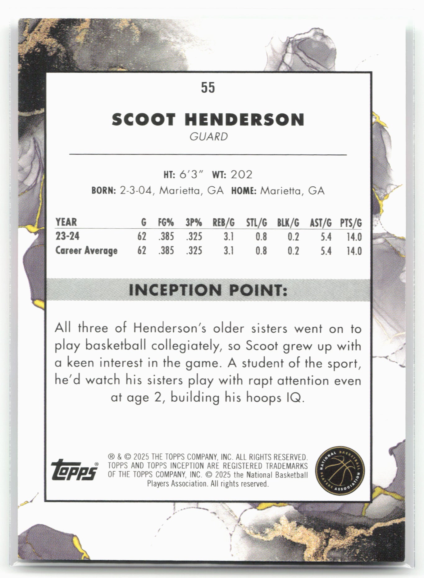 2024-25 Topps Inception #55 Scoot Henderson Green