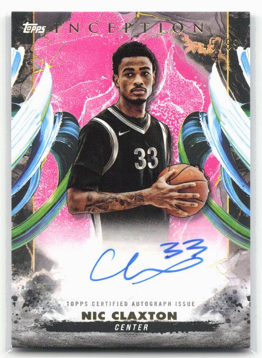 2024-25 Topps Inception Nic Claxton #AC-NC Auto Card Pink /99