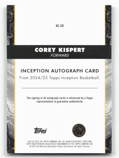 2024-25 Topps Inception Corey Kispert #AC-CK Camo /10