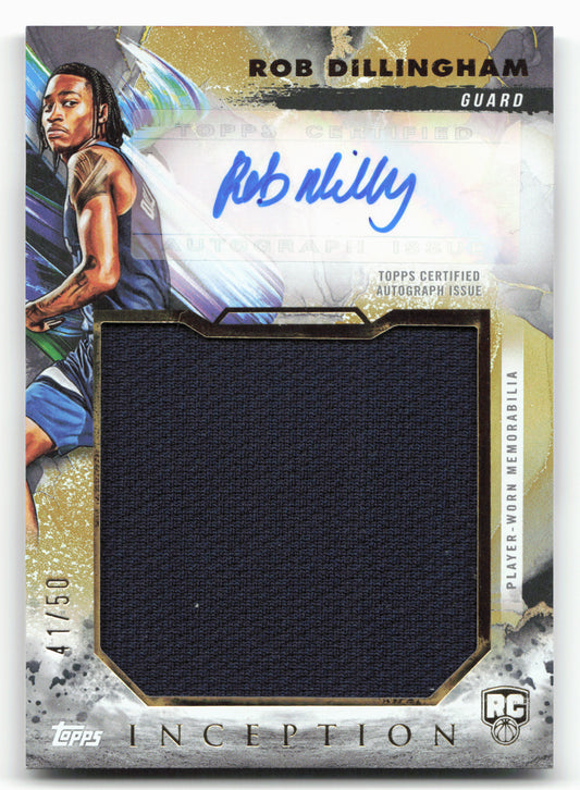 2024-25 Topps Inception #RJR-RD Rob Dillingham Jumbo Relic Gold /50