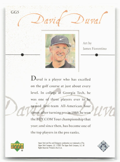 2001 Upper Deck #GG5 David Duval Gallery