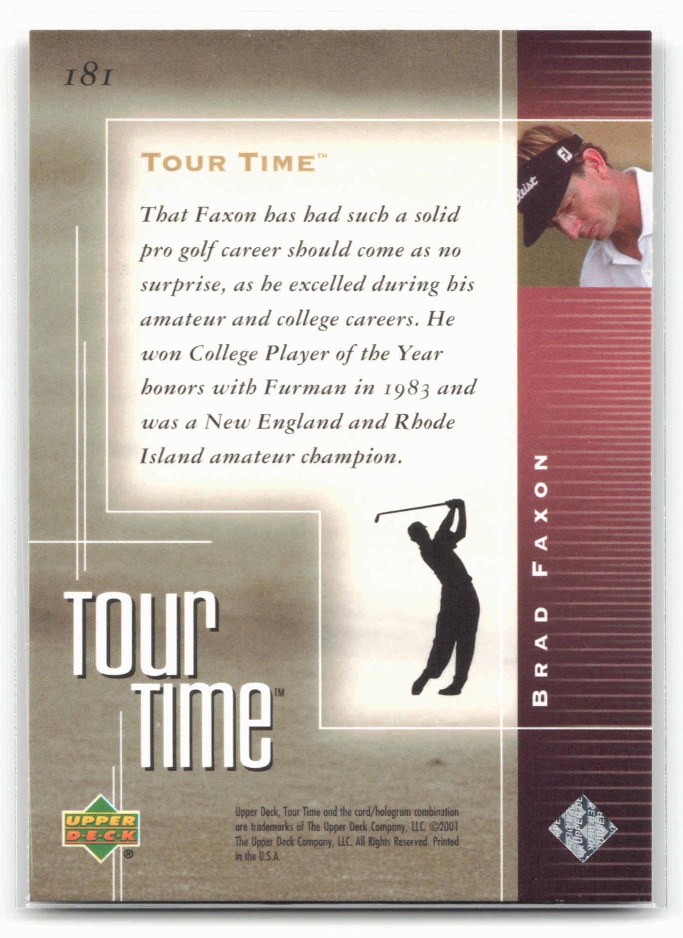 2001 Upper Deck #181 Brad Faxon