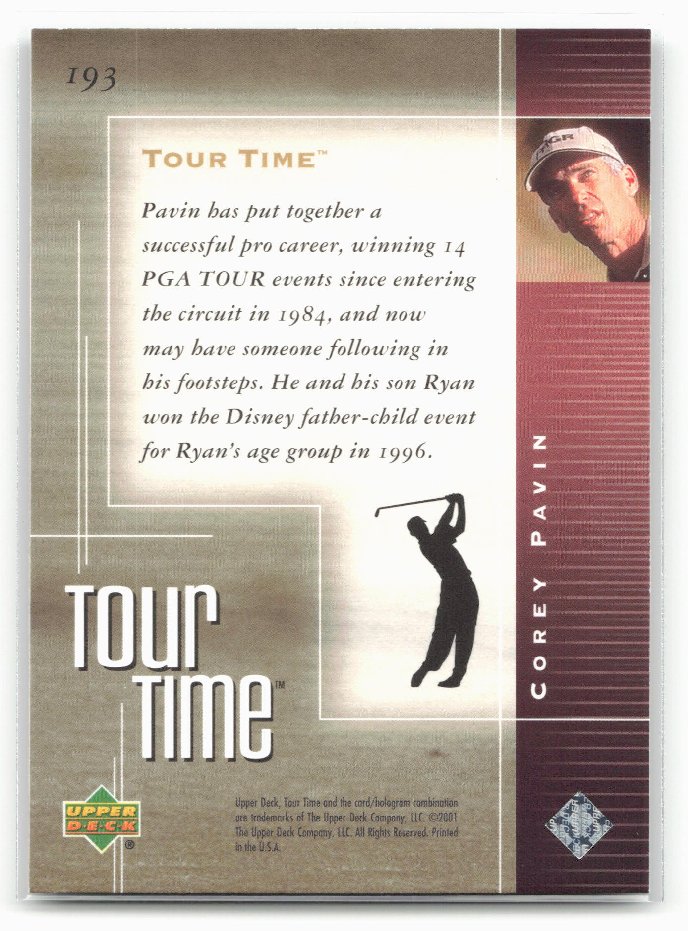 2001 Upper Deck #193 Corey Pavin