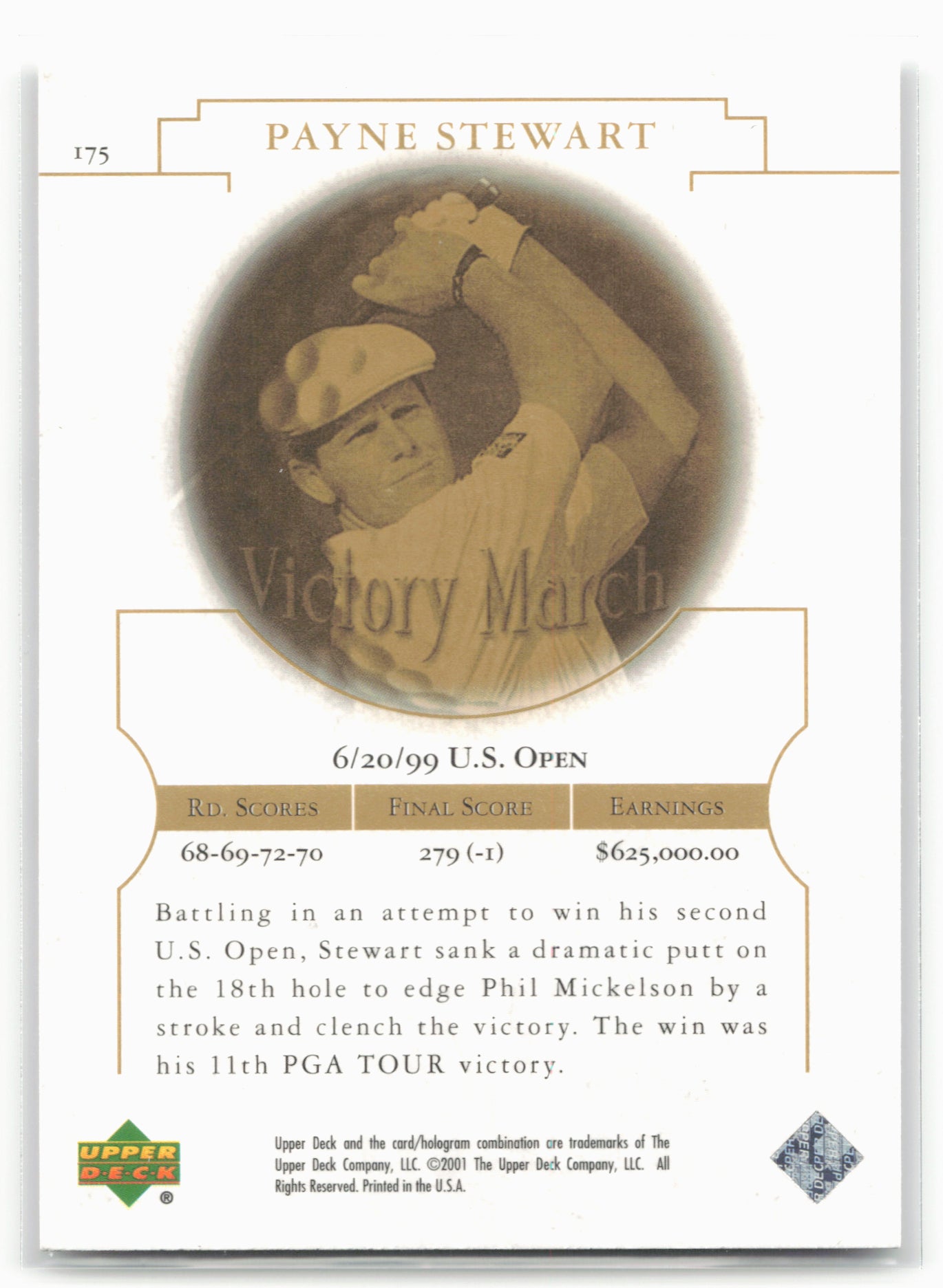 2001 Upper Deck #175 Payne Stewart