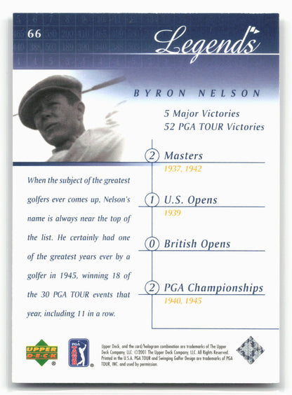 2001 Upper Deck #66 Byron Nelson