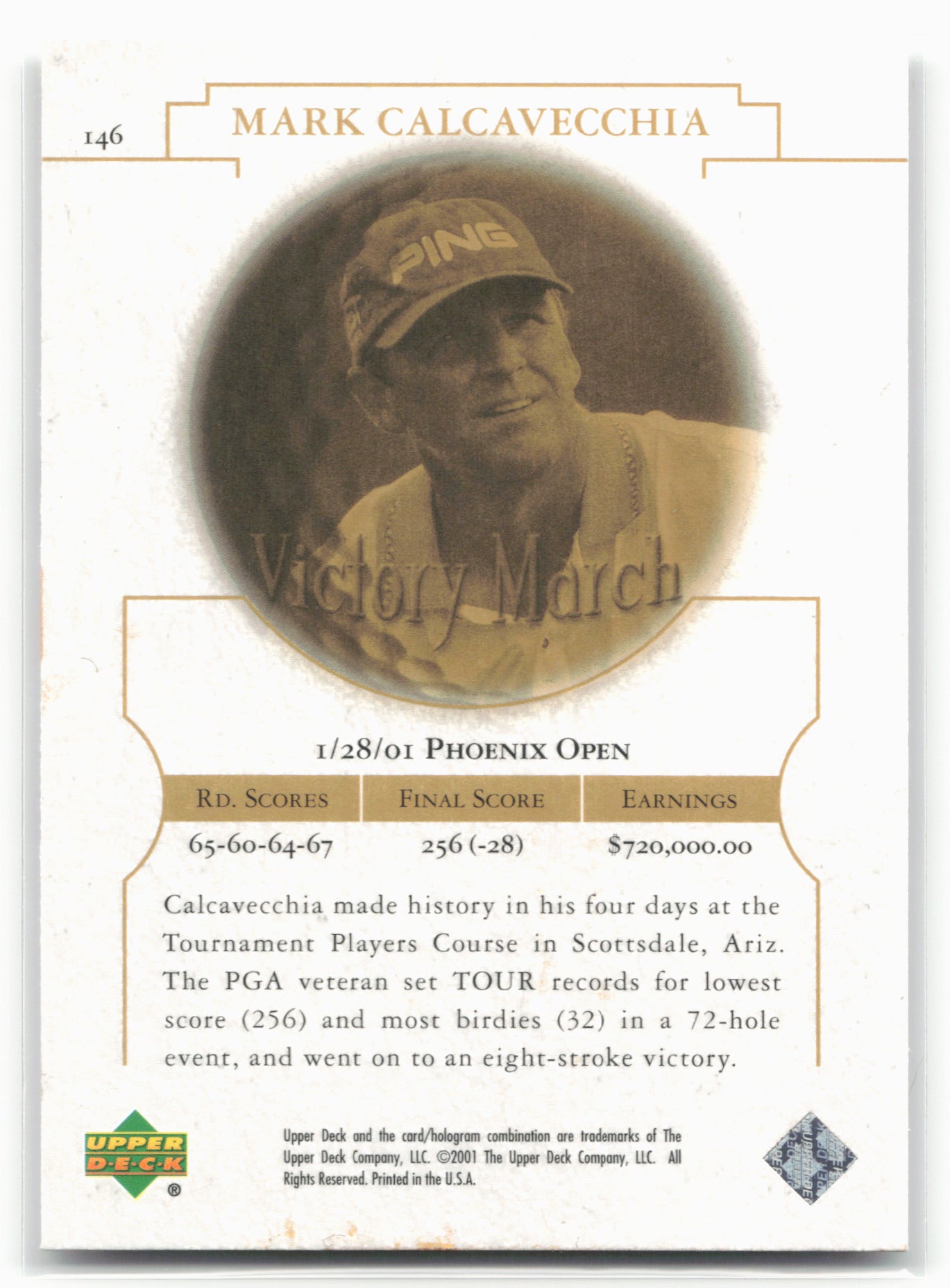 2001 Upper Deck #146 Mark Calcavecchia