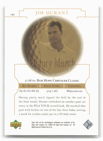 
2001 Upper Deck #149 Joe Durant
