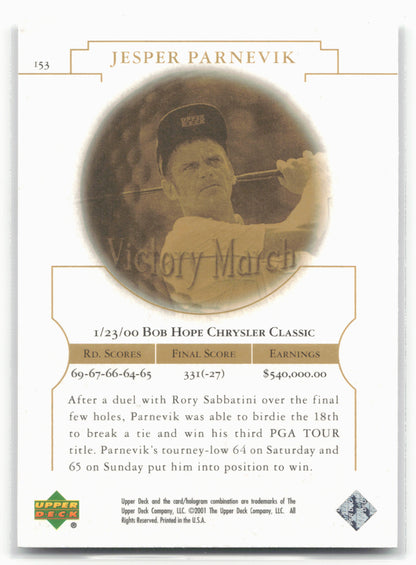 2001 Upper Deck #153 Jesper Parnevik