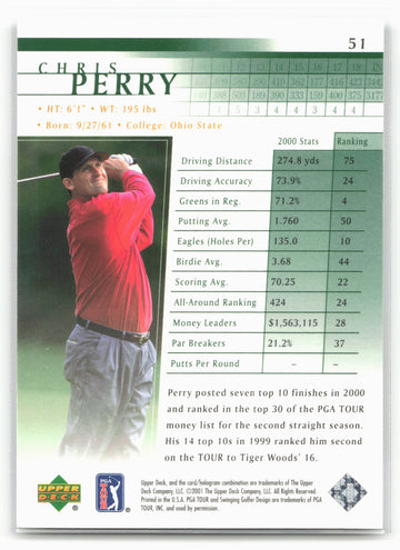 
2001 Upper Deck #51 Chris Perry