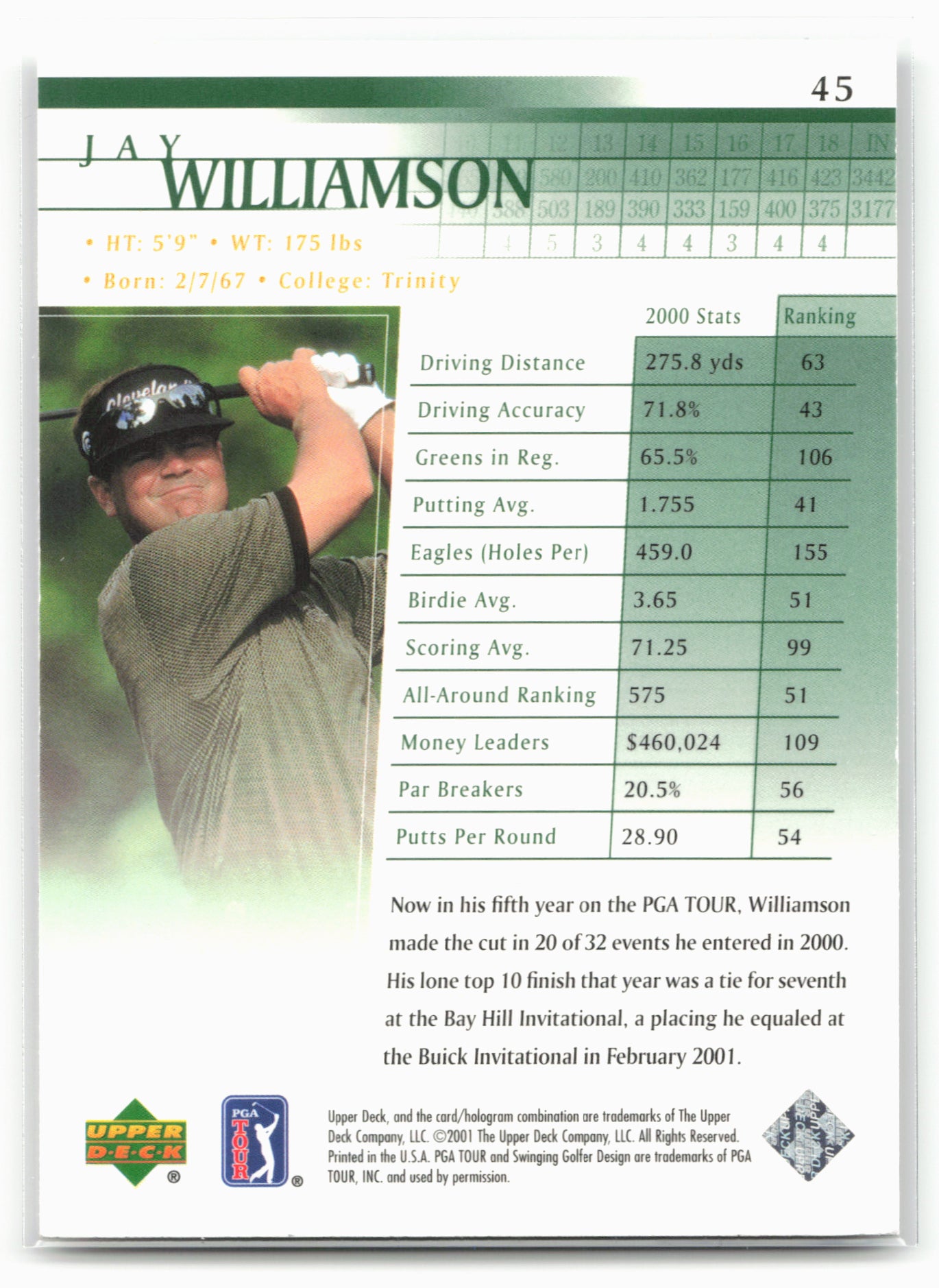 2001 Upper Deck #45 Jay Williamson