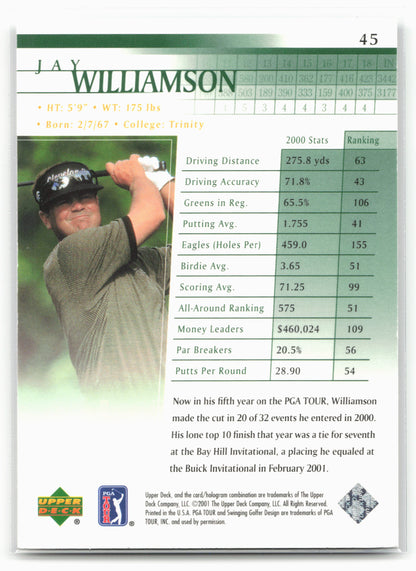 2001 Upper Deck #45 Jay Williamson