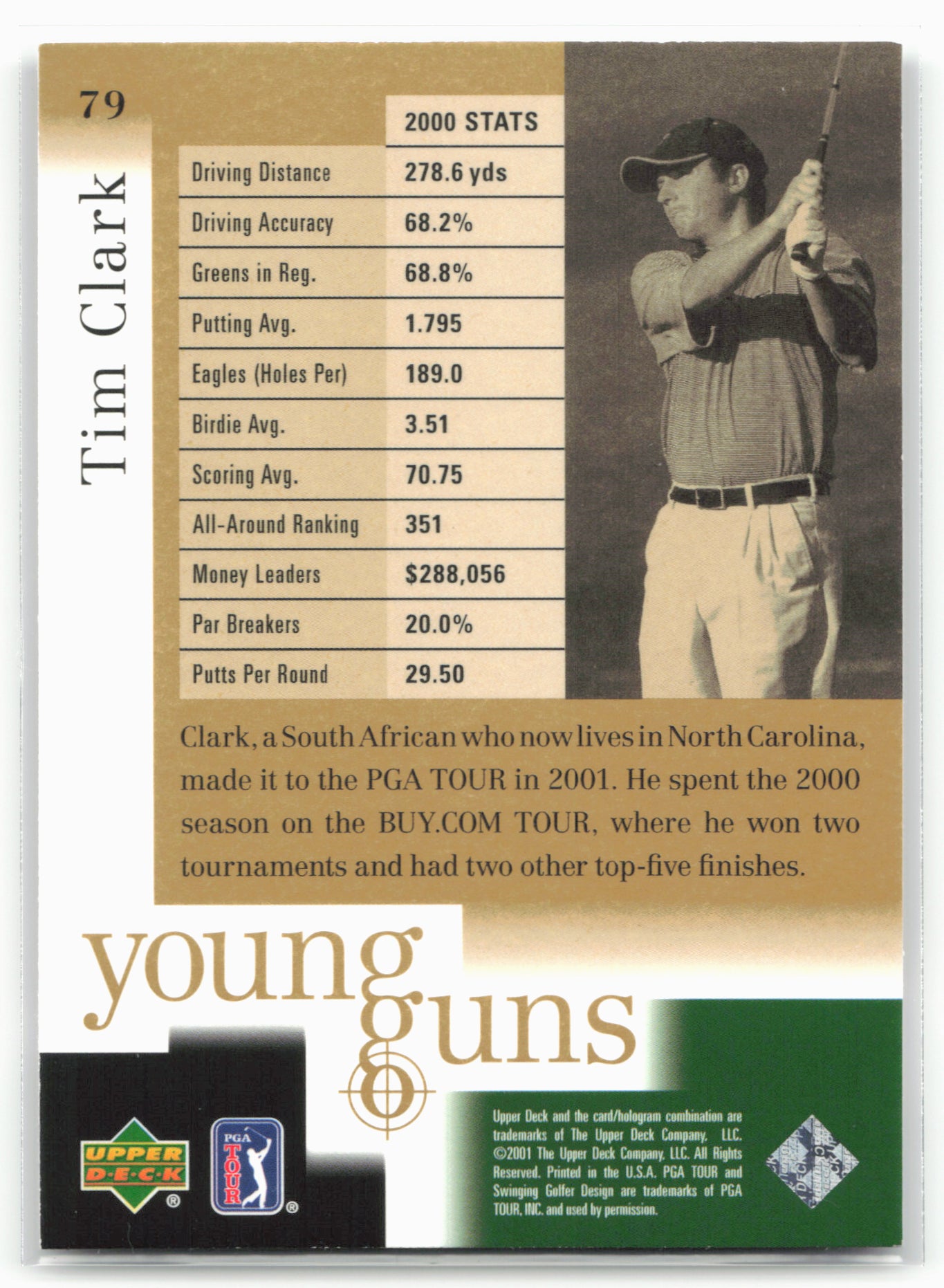 2001 Upper Deck #79 Tim Clark