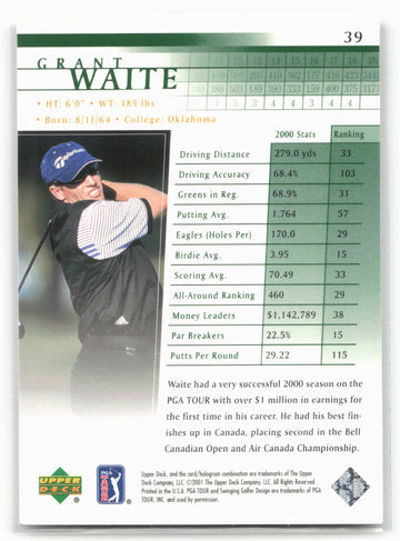 
2001 Upper Deck #39 Grant Waite