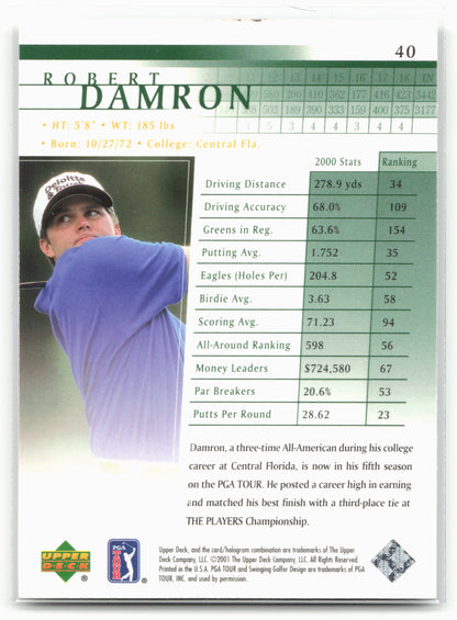 2001 Upper Deck #40 Robert Damron