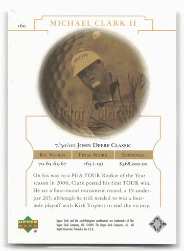 
2001 Upper Deck #160 Michael Clark II
