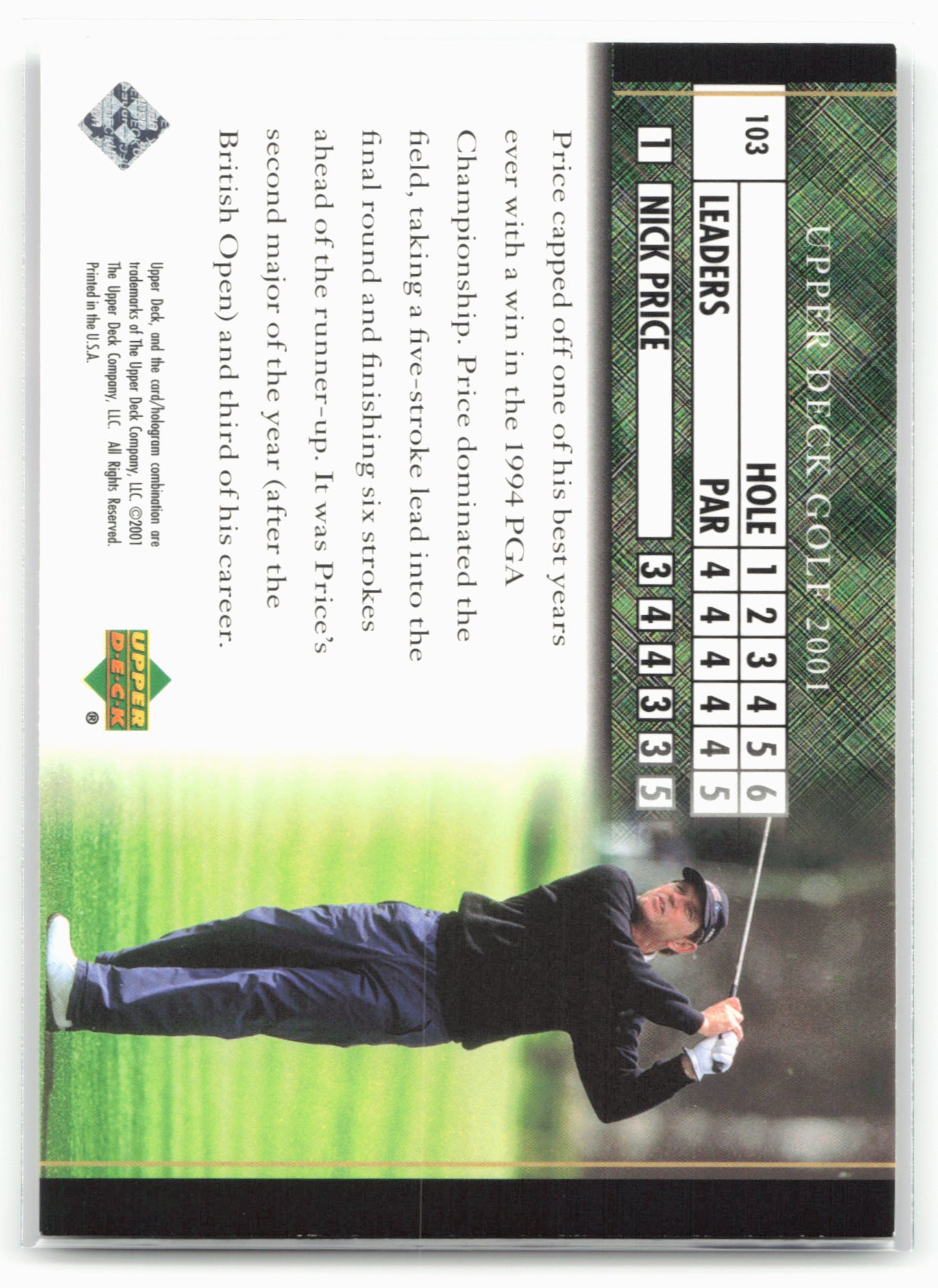 2001 Upper Deck #103 Nick Price